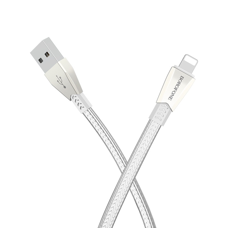 borofone bu2 zincjet lightning usb charging data cable connectors