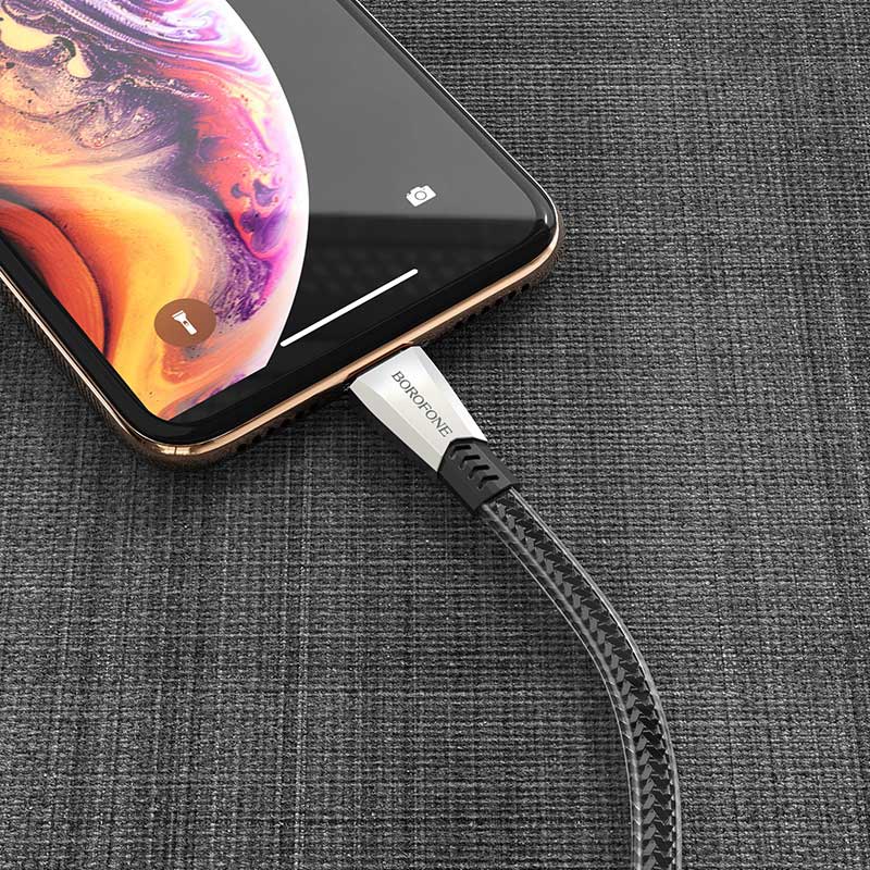 borofone bu2 zincjet lightning usb charging data cable interior