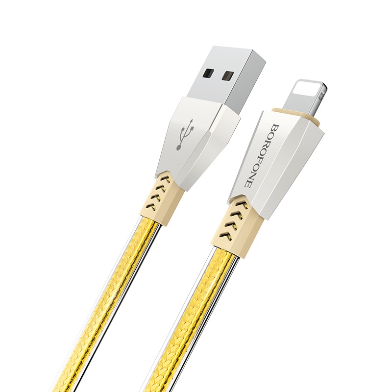 borofone bu2 zincjet lightning usb charging data cable logo