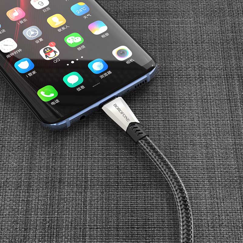 borofone bu2 zincjet type c usb charging data cable interior