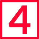 digit 4 frame