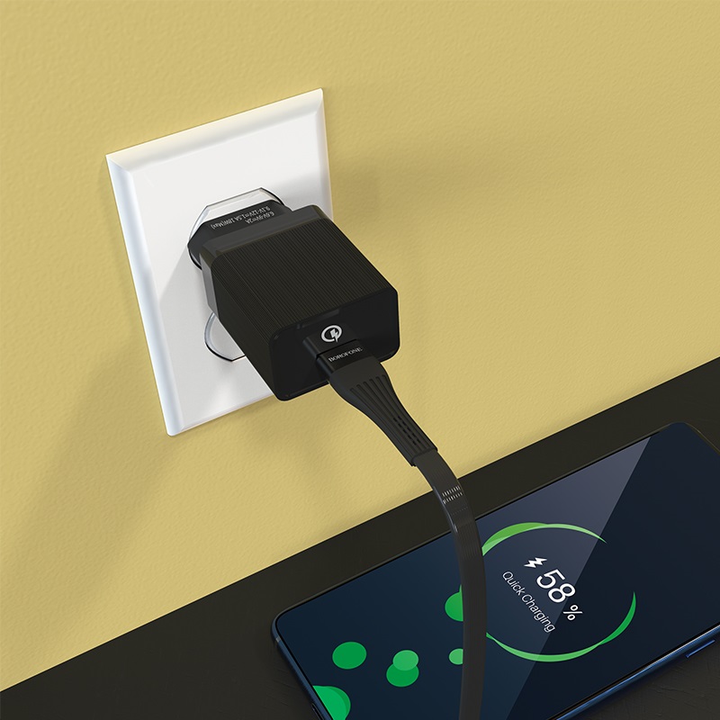 borofone ba17a centrino single usb port wall charger qc30 eu charging