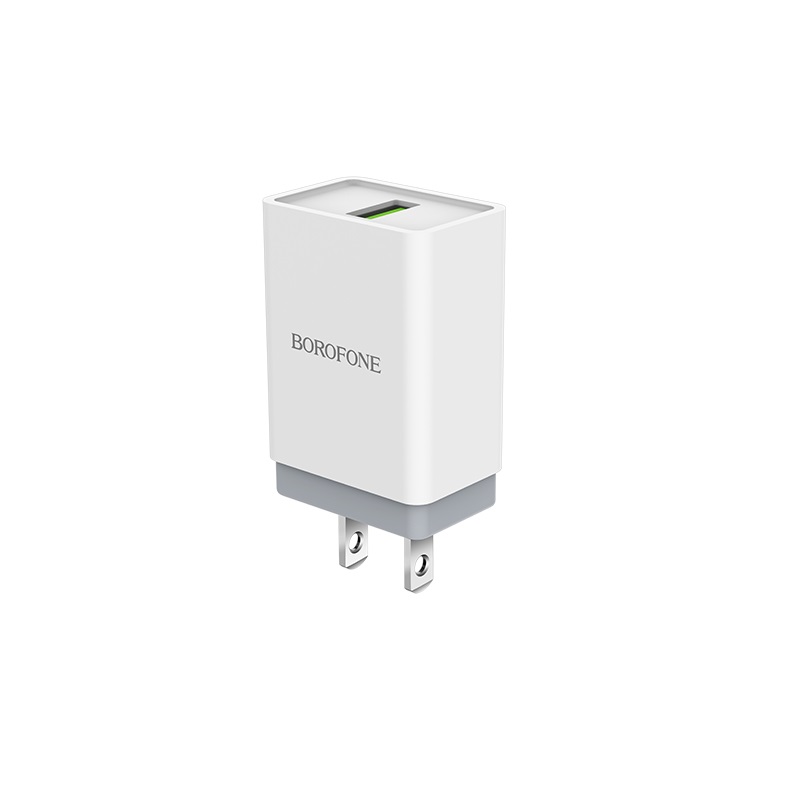 borofone ba5 fastplug qc30 single usb port charger us plug