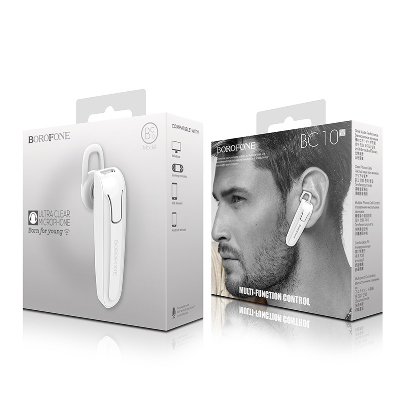 borofone bc10 wetalk business wireless earphone package white