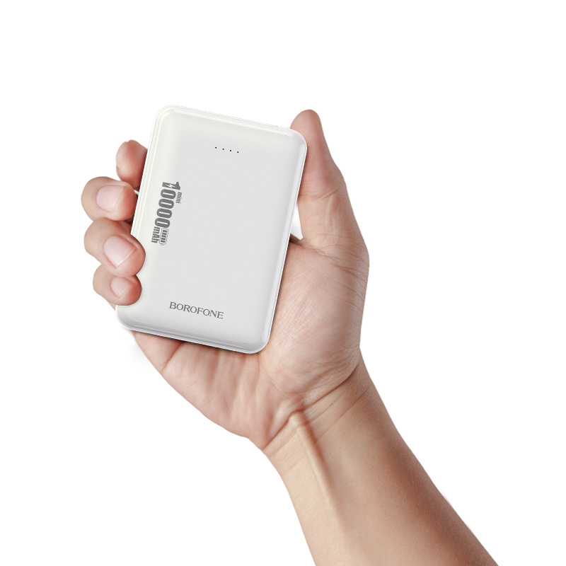 borofone bt13 minipower power bank 10000mah in hand