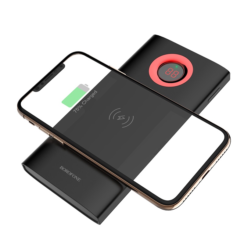 borofone bt16 airpower wireless charging power bank 10000mah charge
