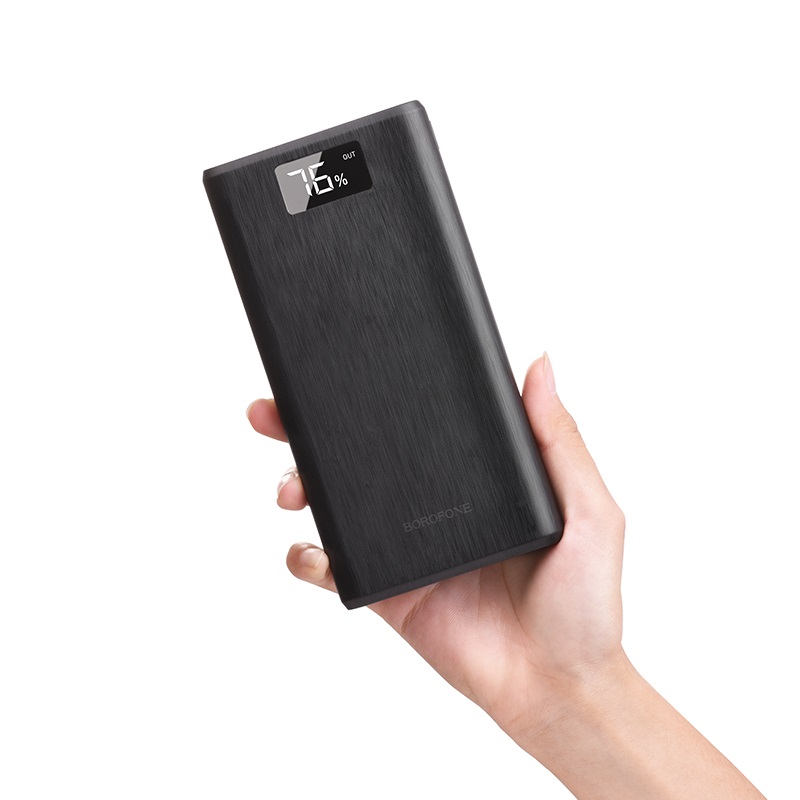 borofone bt2d fullpower power bank 30000mah in hand