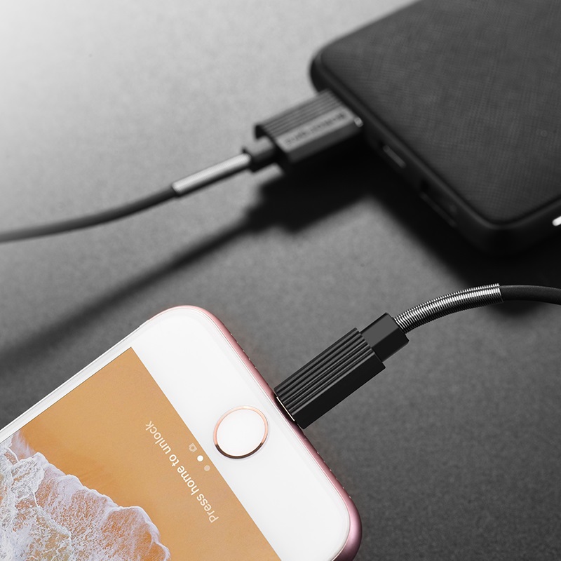 borofone bx11 ujet lightning usb charging data cable phone