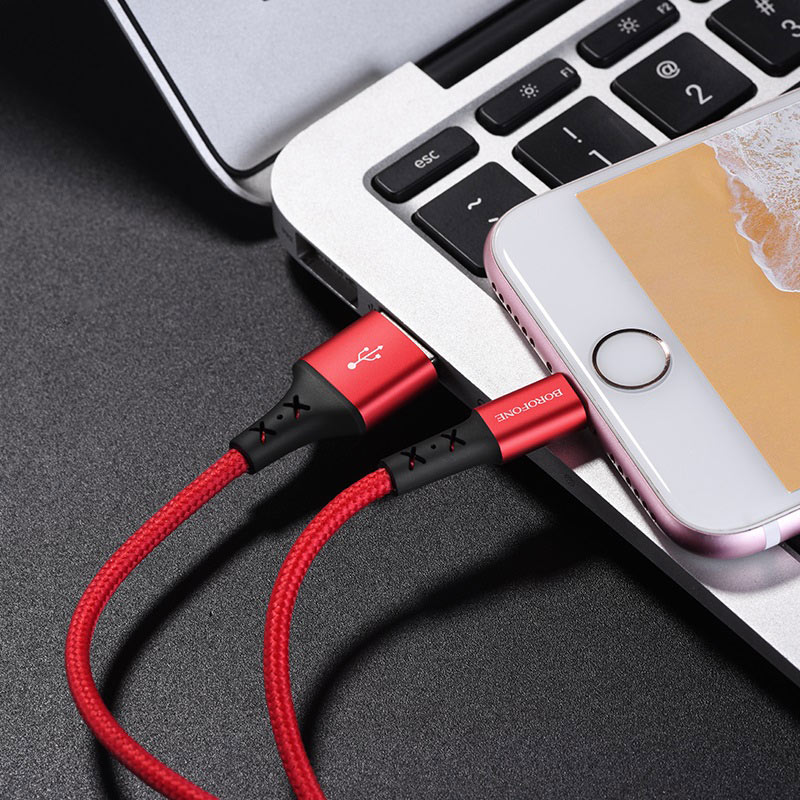 borofone bx20 enjoy lightning usb charging data cable charger