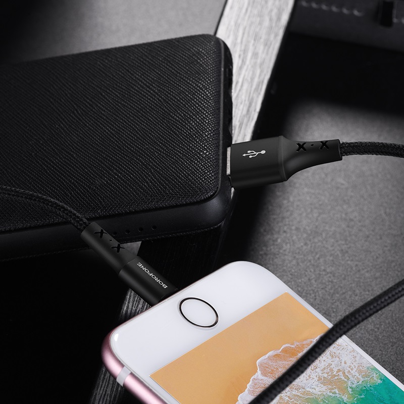 borofone bx20 enjoy lightning usb charging data cable phone