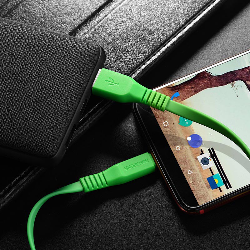 borofone bx5 flashsync type c usb charging data cable phone