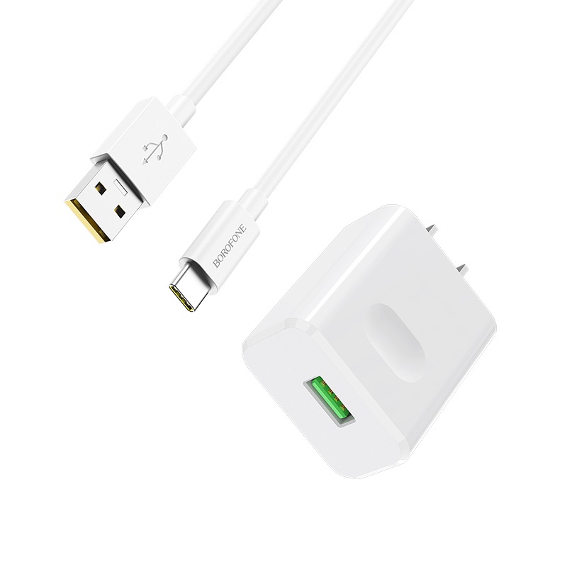 borofone ba32 bright power widely compatible charger cn set with type c cable port