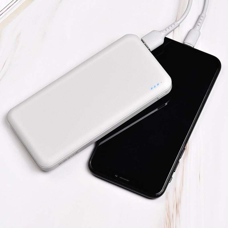 borofone bt20 powerful mobile power bank 10000mah white charging