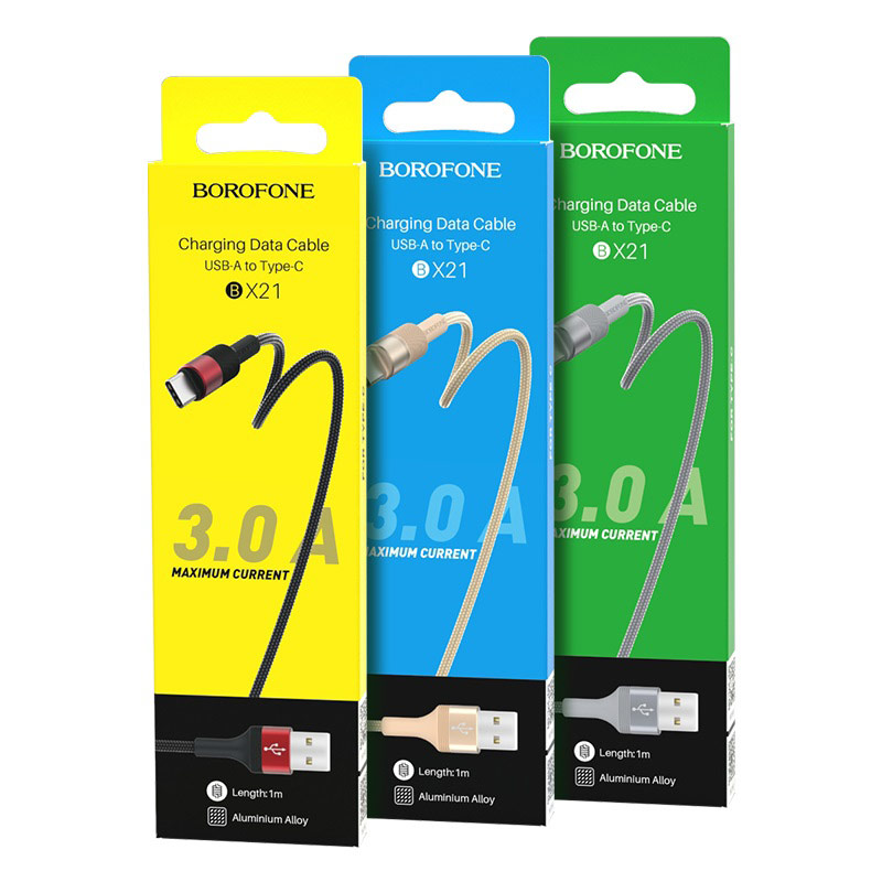 borofone bx21 outstanding charging data cable for usb c packages