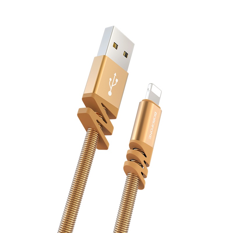 borofone bx27 dainty charging data cable for lightning braid