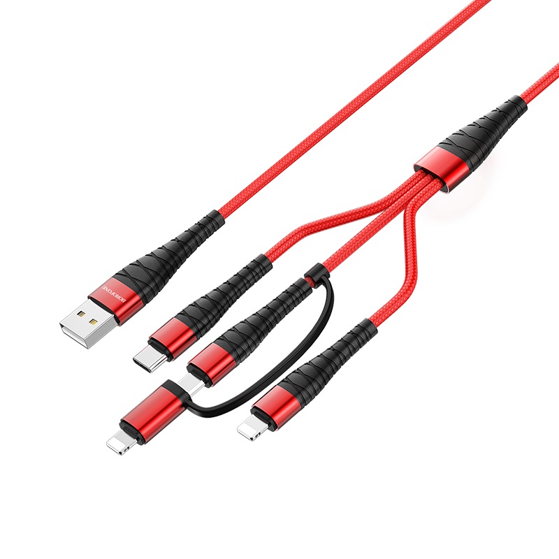 borofone bx32 munificent 4in1 charging cable joints