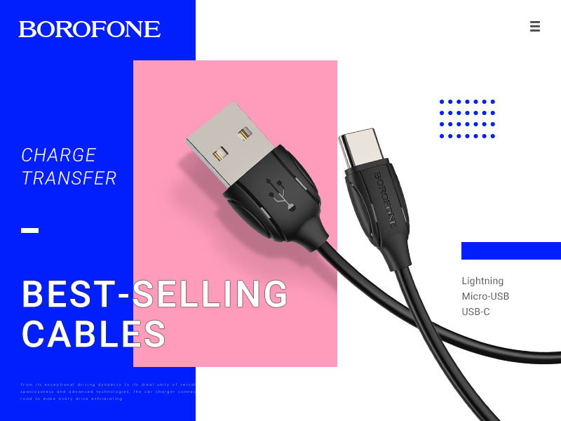 BOROFONE X Series USB Cable Collection