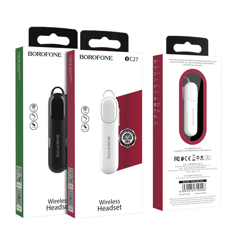 borofone bc27 proper sound business wireless headset packages