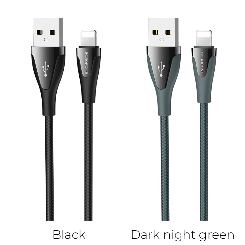 borofone bu20 advantageous charging data cable for lightning colors