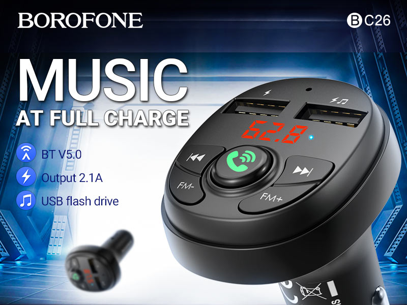 BOROFONE BC26 Music joy in-сar FM transmitter