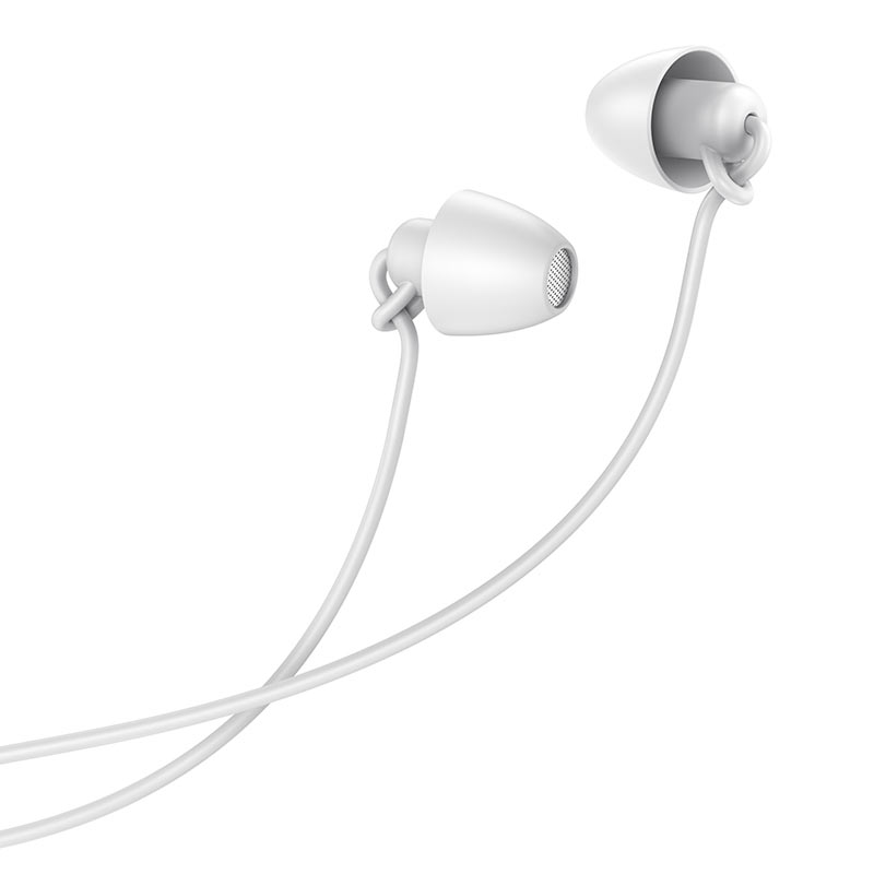 borofone bm58 peaceful universal sleeping earphone with mic white