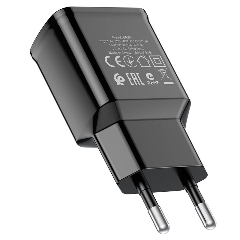borofone ba59a heavenly single port qc3 wall charger eu specs