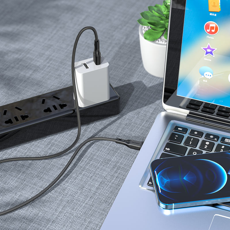 Кабель USB-C на USB-C BX66 Wide way 60W