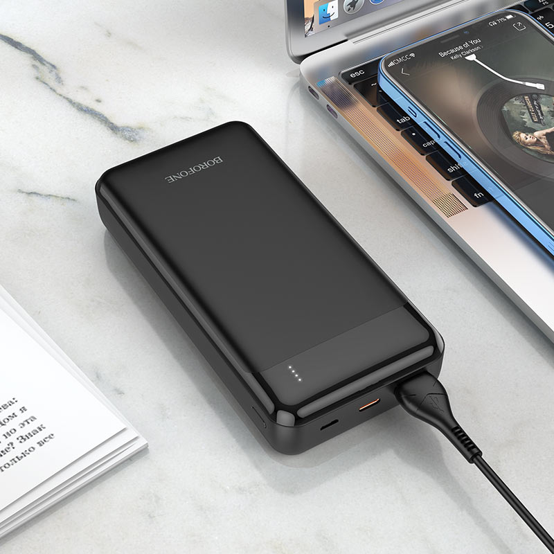 borofone bj19a incredible pd20w qc3 портативный аккумулятор 20000mah интерьер черный