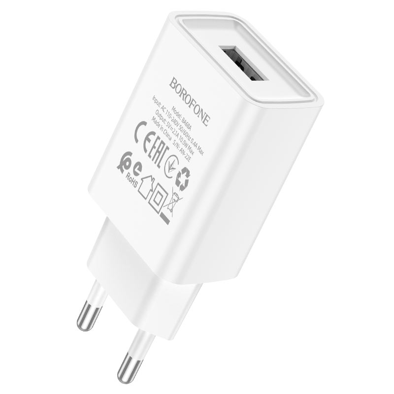 Wall charger BA68A Glacier EU set with cable