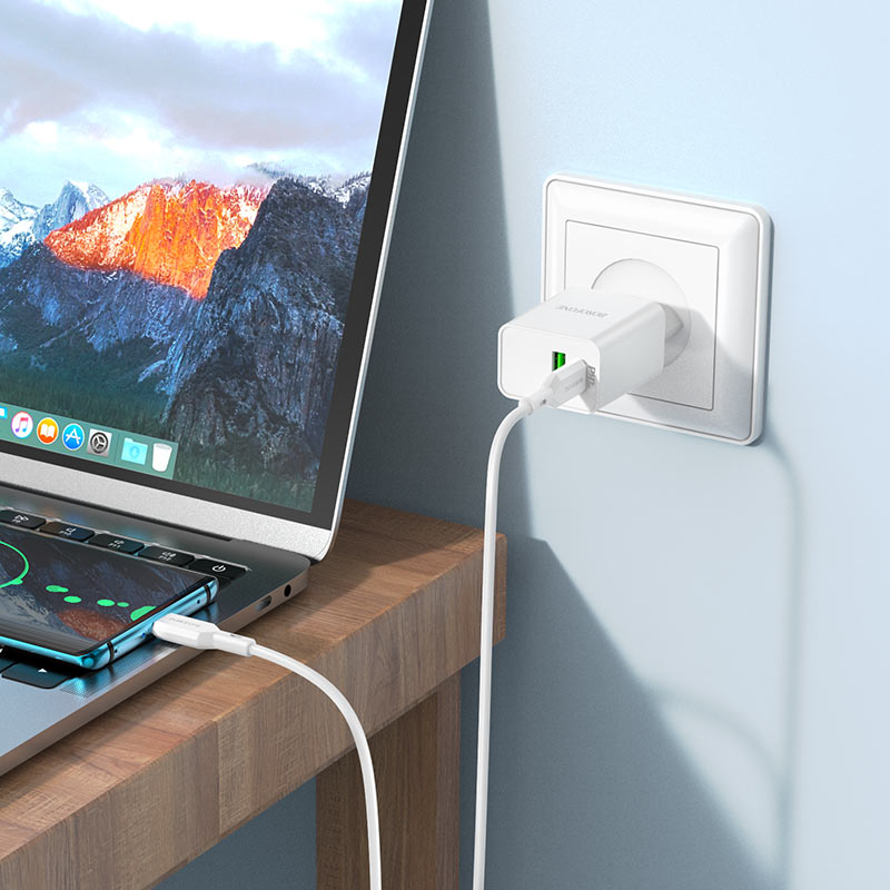 Wall charger BA69A Resource PD20W+QC3.0 EU set with cable