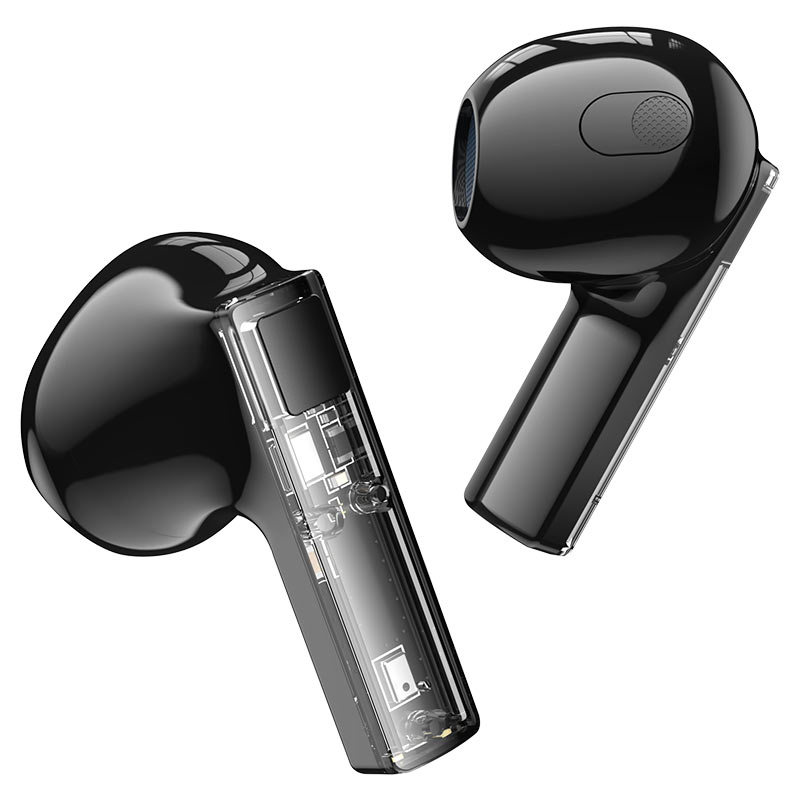 borofone bw23 crystal bean transparent edition tws bt headset earphones