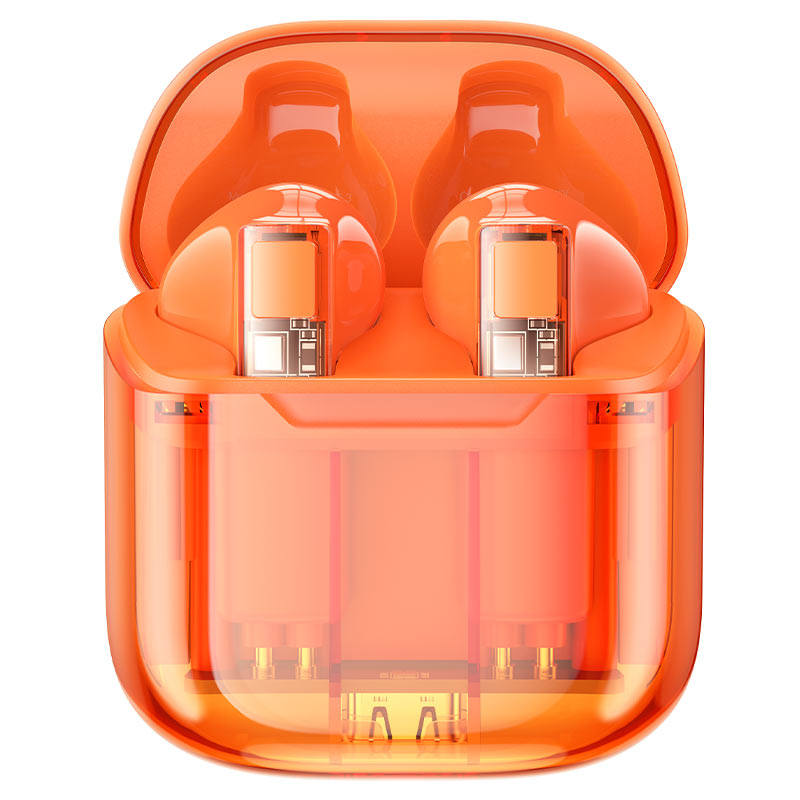borofone bw23 crystal bean transparent edition tws bt headset in case