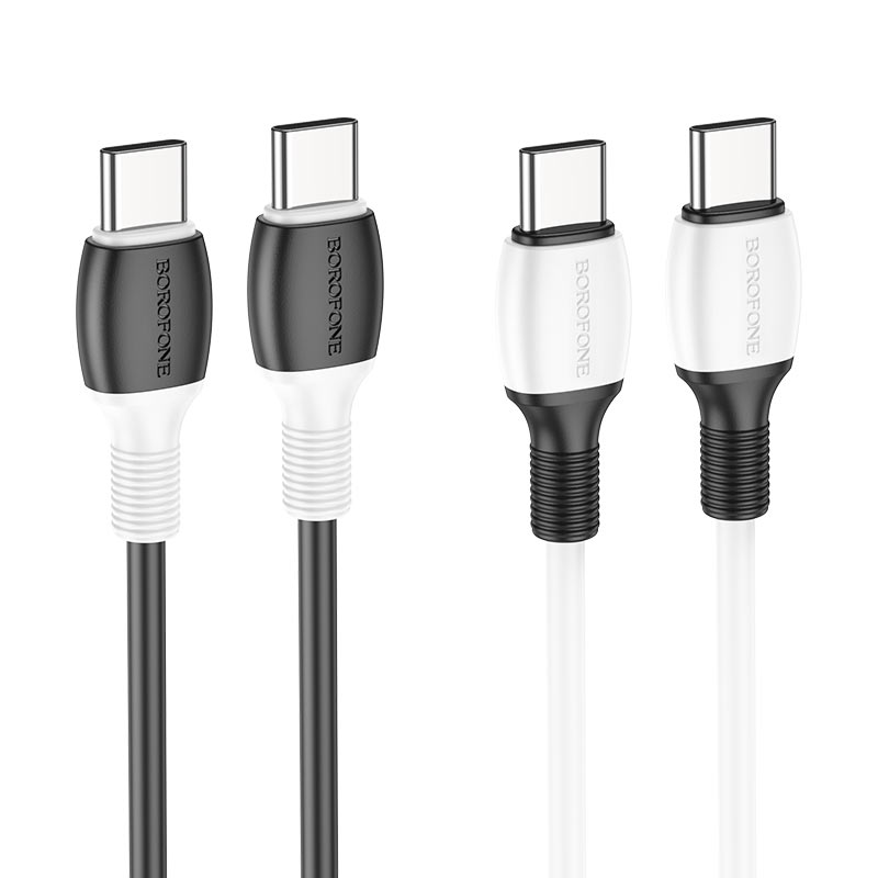 borofone bx84 rise 60w charging data cable usbc to usbc colors