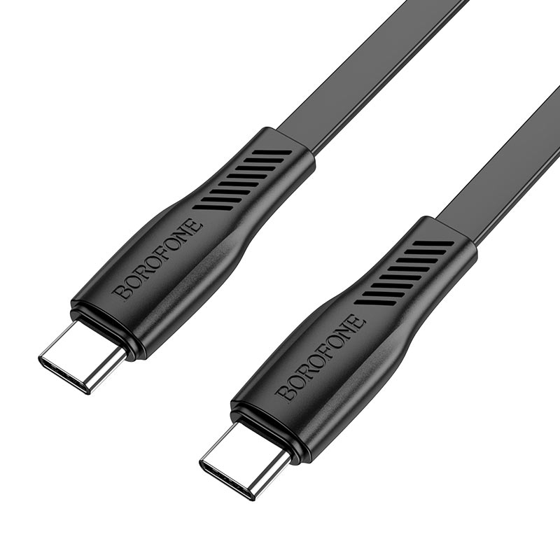 borofone bx85 auspicious 60w charging data cable usbc to usbc flat wire