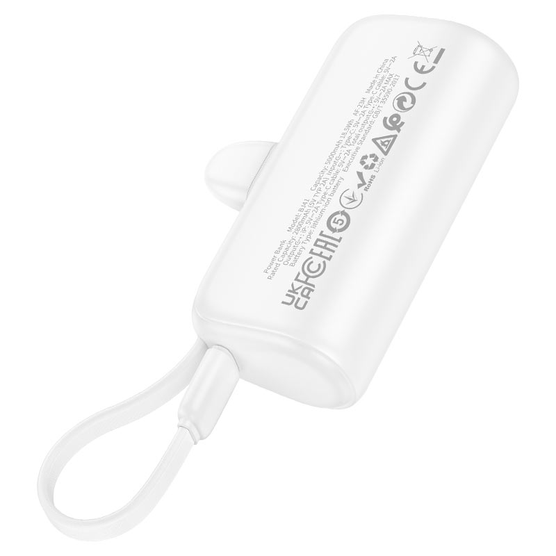 borofone bj41 pocket power bank with cable 5000mah portable